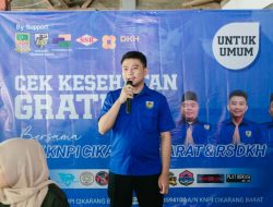 Gelar Cek Kesehatan Gratis Bagi Warga Jatiwangi, KNPI Cikarang Barat Dapat Apresiasi dari RS DKH